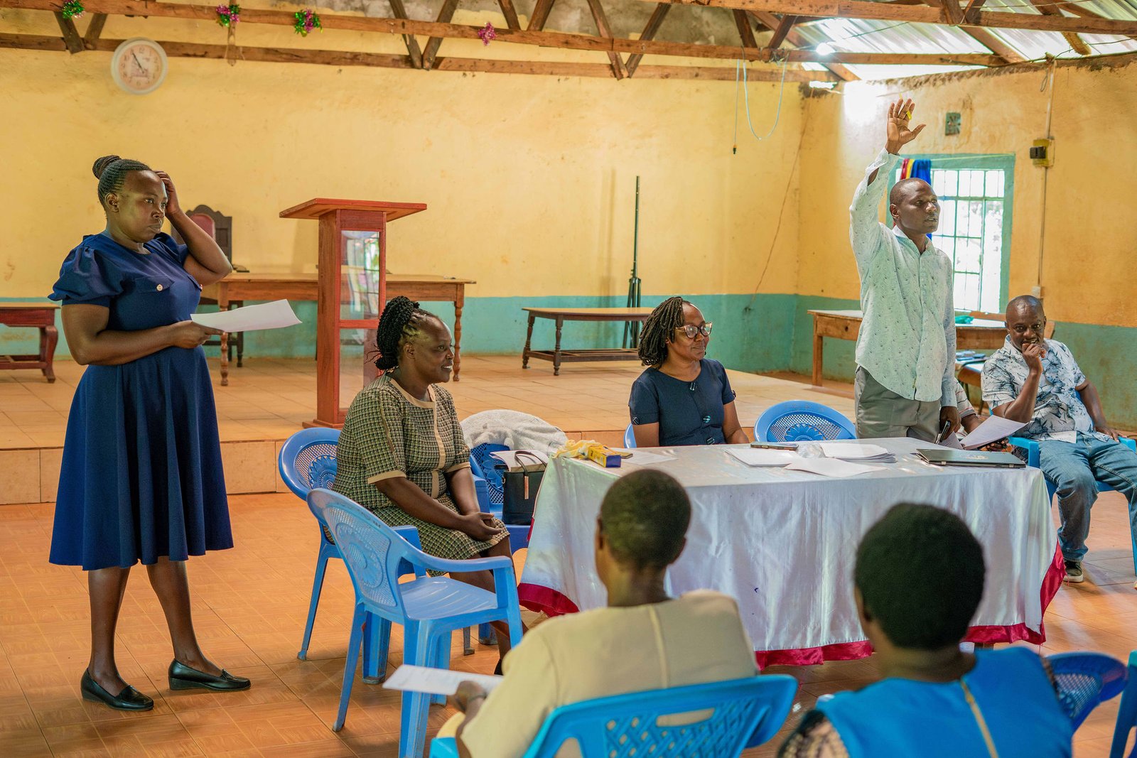 Women working together through a community savings group