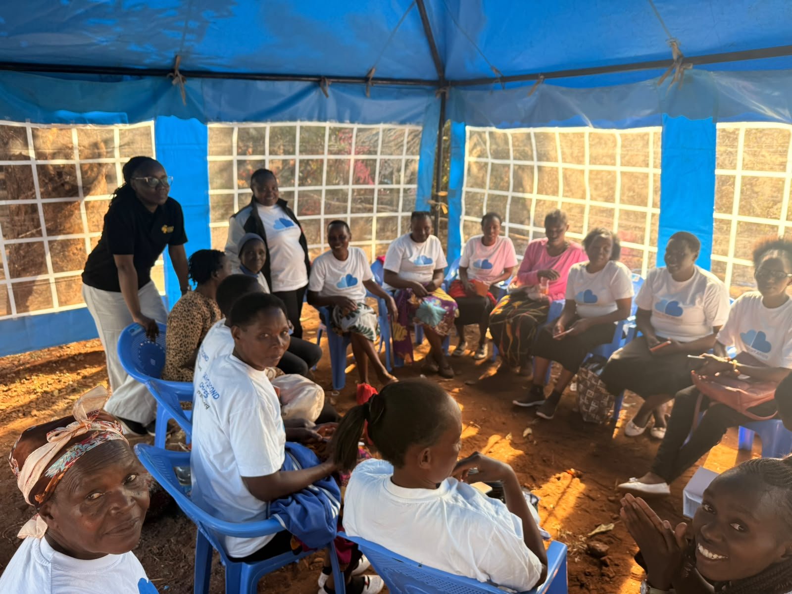 Women participating in skills training