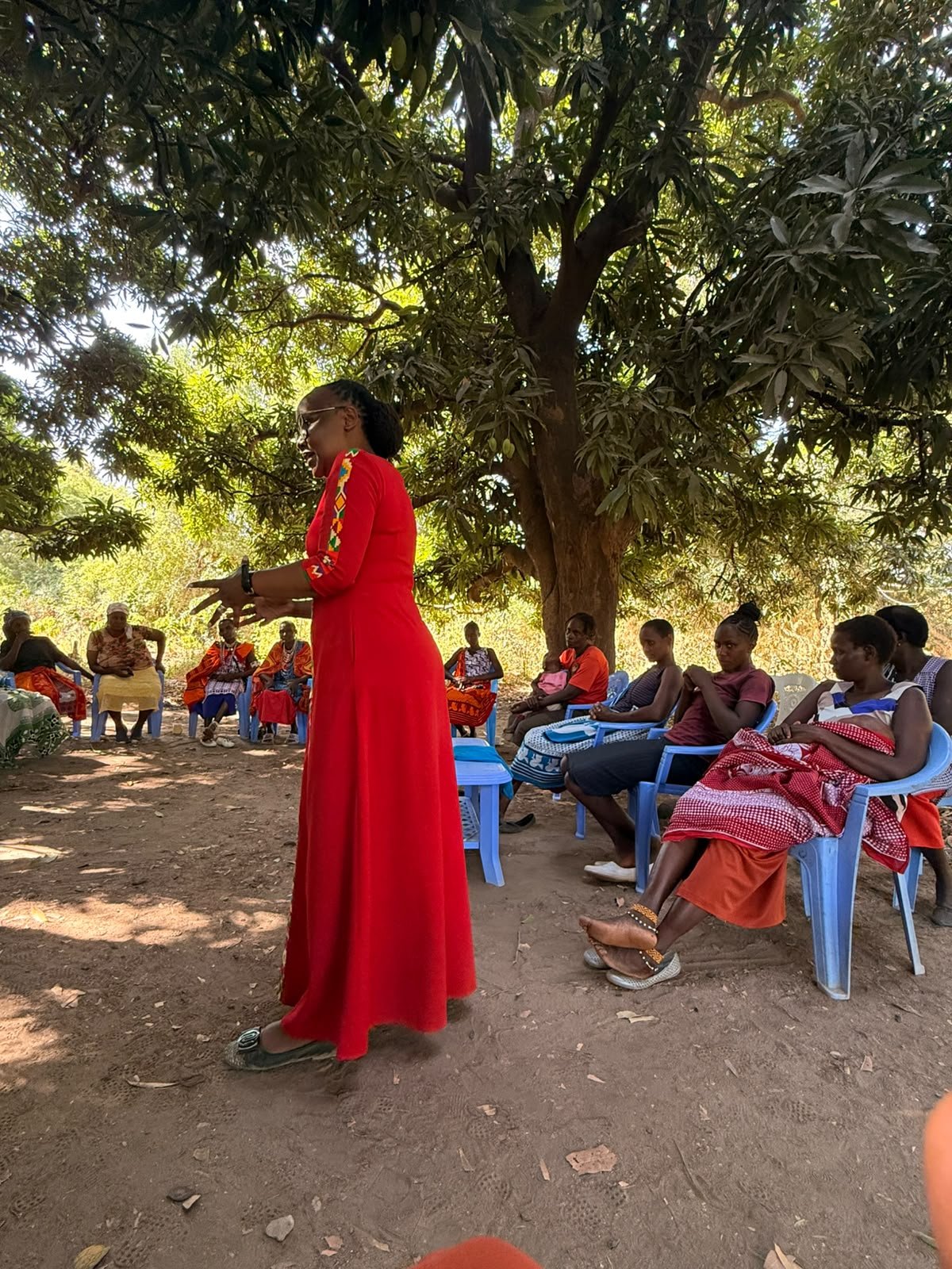 Women participating in ideas to income discussion
